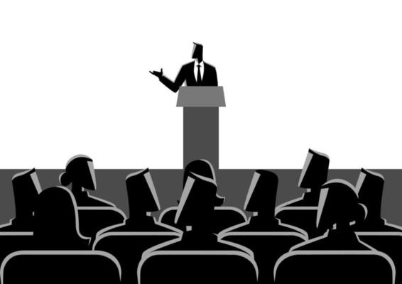 man-giving-a-speech-on-stage-vector